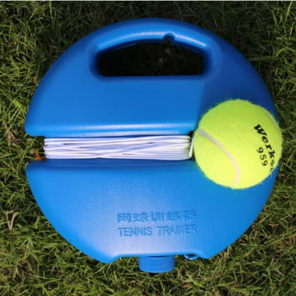 Heavy Duty Tennis Training Aids Base with Elastic Rope Ball Practice Self-Duty Rebound Tennis Trainer Partner Sparring Device