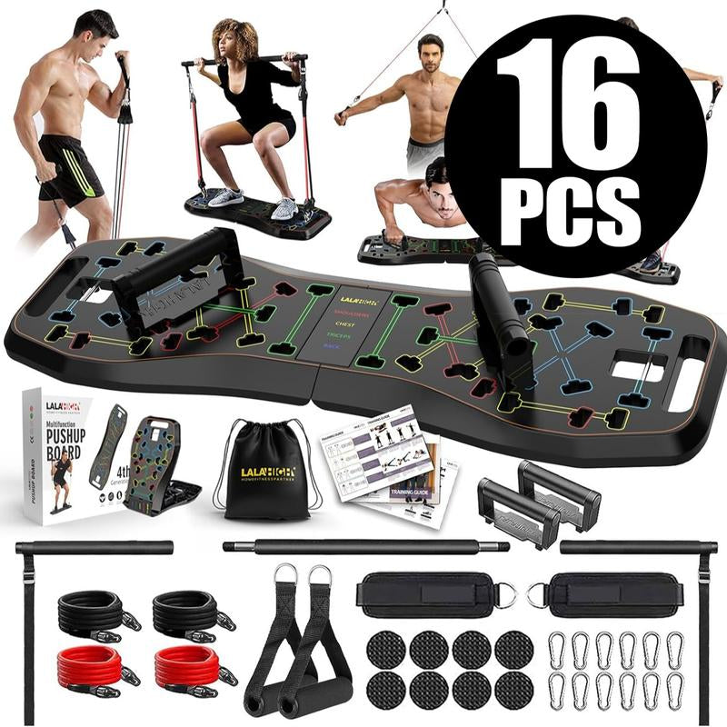 LALAHIGH Portable Home Gym System：Five Versions of Push-Up Board Sets