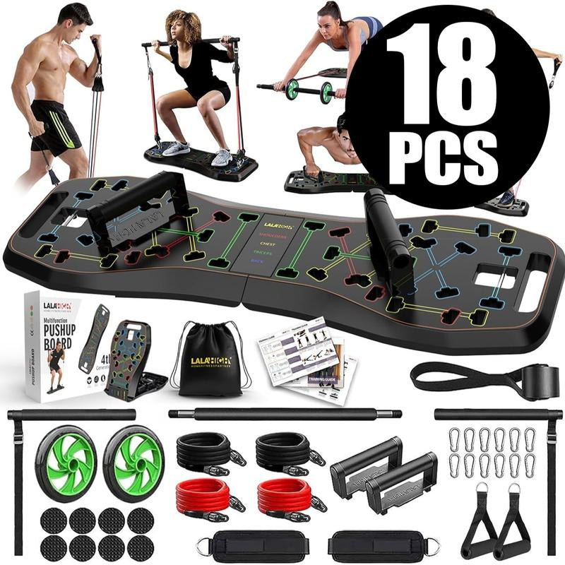 LALAHIGH Portable Home Gym System：Five Versions of Push-Up Board Sets